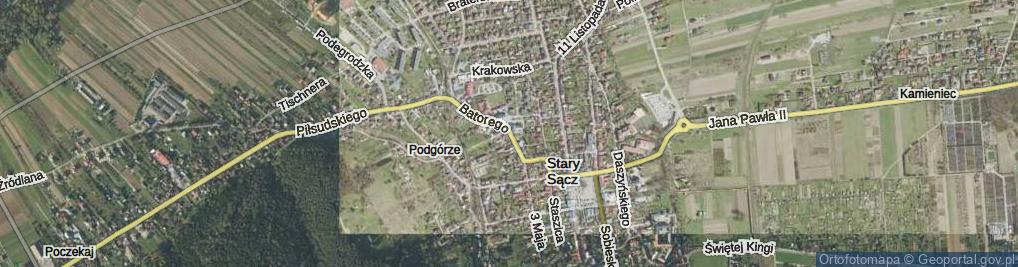 Zdjęcie satelitarne Stefana Batorego ul.